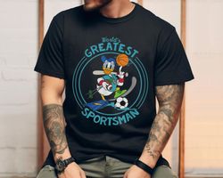 retro donald duck dad worlds greatest sportsman comfort colors shirt, dad sports lover , disney fathers day t-shirt