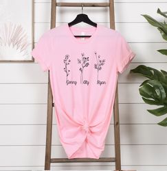 custom birth month flower shirt, plant mom shirt, custom name shirt, m