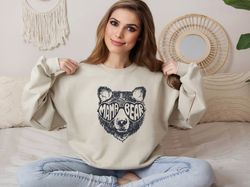 mama bear sweatshirt, mama bear with sunglasses shirt, mama bear crewn