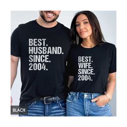 funny anniversary gifts for husband and wife, best since custom year, funny couple shirt, anniversary for her or him, 25