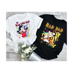 retro 90s disney a goofy movie shirt goofy rad dad son max tshirt vintage disney father's day matching tee wdw ma, disne