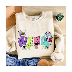 name disney monsters inc shirt personalized disney mike sulley boo tshirt disneyland matching tee wdw fami, disney, cart