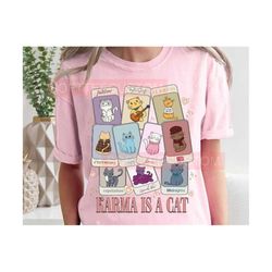 karma is a cat shirt taylor eras cat lover tshirt swiftie cat tee midnights cat tshirt merch outfit eras shirt, disney,