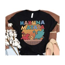 vintage the lion king hakuna matata sunset shirt disney timon simba pumbaa tshirt disneyland family trip tee disney, dis