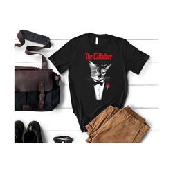 the catfather shirt, cat dad tshirt, cat dad gift, funny cat lovers sweatshirt, mafia boss cat tee, cat owner gift, funn