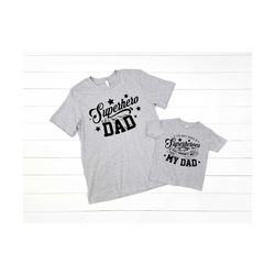 funny super hero dad and kids matching shirt, dad shirt, father shirt, dad matching shirt, dad tees, baby reveal shirt,