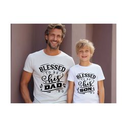 blessed to be dad and kids matching shirt, dad shirt, father shirt, dad matching shirt, dad tees, baby reveal shirt, dad