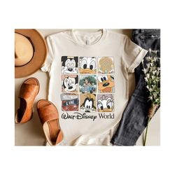 vintage mickey and friends shirt walt disney world matching tshirt disneyworld trip tee wdw family holiday outfit, disne