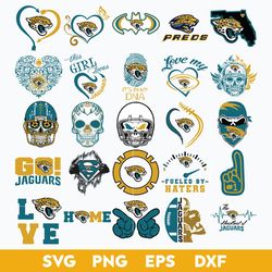 jacksonville jaguars svg bundle, jacksonville jaguars svg, nfl svg, png dxf eps digital file