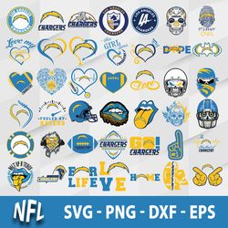 los angeles chargers svg bundle, los angeles chargers svg, nfl svg, sport svg.