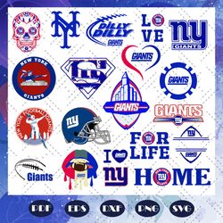 bundle new york giants svg, logo new york giants svg, nfl svg, sport svg, png dxf eps file