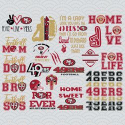 san francisco 49ers logo bundle svg, sport svg, san francisco 49ers svg, san francisc