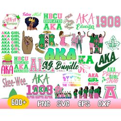 600 alpha kappa alpha svg bundle, alpha kappa alpha svg, sorority svg, aka woman svg