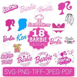 barbie svg clipart, barbie svg, princess silhouette svg, barbie princess silhouette, come on barb lets go party svg