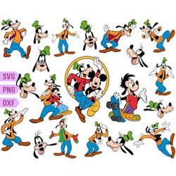 disney goofy dog svg bundle files for cricut, silhouette, disney goofy svg, disney goofy svg files, disney goofy svg bun