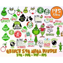 dr seuss classic sly grinch bundel , grinch svg, cute grinch svg, funny grinch svg, ginch lover, grinch gift, .