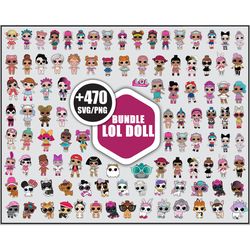 lol doll mega bundle svg, lol surprise dolls svg, lol dolls svg png dxf eps file