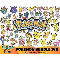 100 pokemon bundle svg, cartoon svg, pokemon svg, pokemon clipart, cartoon svg, pokemon svg, pokemon clipart, pokemon