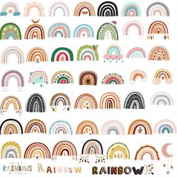 36 boho rainbow svg bundle,rainbows svg cut file,boho rainbow svg,boho rainbow clipart,rainbow cricut file,pastel rainbo