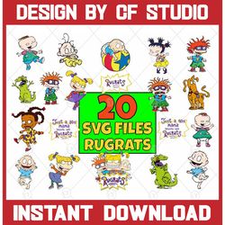 20 files rugrats bundle, rugrats svg, tommy svg, chuckie finster svg, rugrats svg birthday, svg png dxf, rugrats svg cut