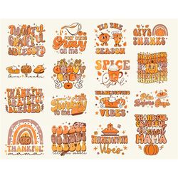 retro thanksgiving svg bundle , thanksgiving shirt, fall autumn shirt, thanksgiving svg, groovy thanksgiving svg, retro