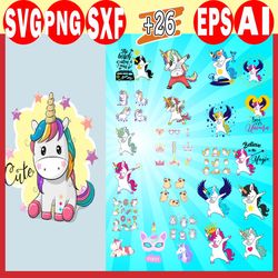 150 unicorn bundle svg, unicorn svg, animal svg, bow unicorn svg, cute svg, cute unicorn svg, funny unicorn svg