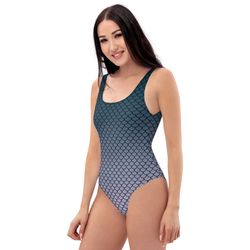 mermaid style one-piece swimsuit comfortable beachwear