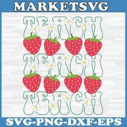 strawberry teacher fruit garden lover women svg, fruit theme summer svg, hello summer svg, svg files for cricut, digital