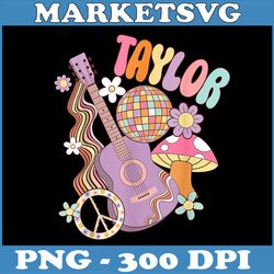 taylor personalized name png, i love taylor groovy 80's png, digital file, png high quality, sublimation