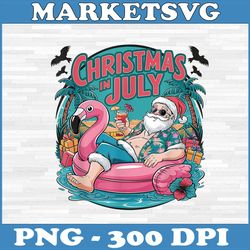 funny santa png, flamingo christmas in july png, summer xmas women kid png, digital file, png high quality, sublimation