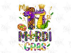 crocodile my first  mardi gras png sublimation design download,happy mardi gras png,mardi gras crocodile png,sublimate d