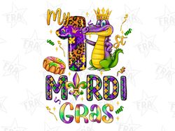 crocodile my first  mardi gras png sublimation design download,happy mardi gras png,mardi gras crocodile png,sublimate d