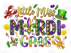 little miss mardi gras png sublimation design download, mardi gras png, little miss png, western mardi gras png, sublima