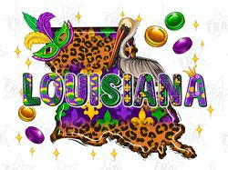 louisiana map png sublimation design download, louisiana png, mardi gras carnival png, mardi gras png, sublimate designs