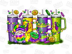 retro obsessive cup disorder mardi gras png, mardi gras cups png, fleur de lis png, funny cup mardi gras png,gnome png,s