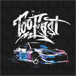 too fast for racing svg digital download