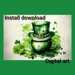 instant download of a digital st. patrick's day greeting card