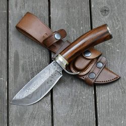 carbon steel knife, hunting knife with sheeth, fixed blade camping knife, bowie knife, handmade knives, gifts for men