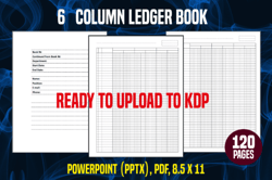 6 column ledger book graphic