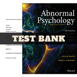 test bank for abnormal psychology 14th edition kring | all chapters included