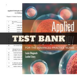 test bank applied pathophysiology for the advanced practice nurse 1st edition by lucie dlugasch | all chapters included