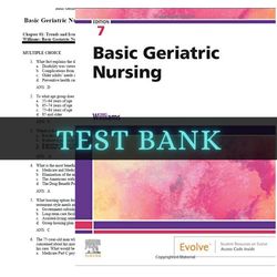 test bank for basic geriatric nursing 7th edition by patricia a. williams | all chapters included