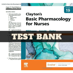 test bank for claytons basic pharmacology for nurses 19th edition michelle willihnganz | all chapters included