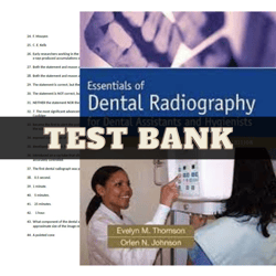 test bank for essentials of dental radiography 9th edition evelyn thomson | all chapters included