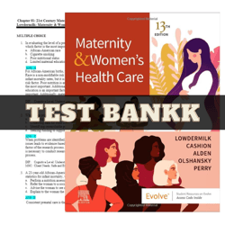 test bank maternity and women's health care maternity & women's health care 13th edition by lowdermilk | all chapters