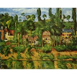 paintings with numbers famous landscape the chateau de medan by paul cezanne 1880 diy kit for adults