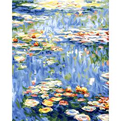 monet paint by number water lilies - claude monet - paint by numbers famous paintings diy kit for adults