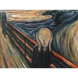 paint by numbers the scream by edvard munch 1893 - paint by number famous paintings craft kit for adults