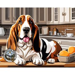 basset hound - paint by numbers, diy acrylic painting by numbers kits, animal paintings, dog portrait, wall art