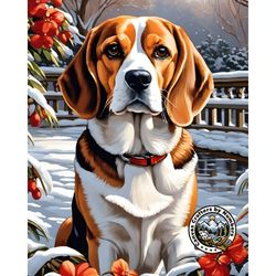 paint by number - pet dog beagle, digital painting by numbers kits, diy animal painting, dog portrait, wall art